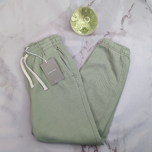Everlane Sweatpants Light Green The Track Organic Cotton High Rise Jogger - Picture 3 of 12